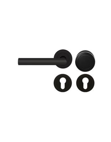 Bild Wechsel-Rosettengarnitur Rhodos ER28 PZ Kosmos schwarz links TS 39-48mm - Karcher Design-0