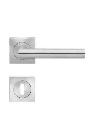 Bild Drücker-Rosettengarnitur Rhodos ER28Q BB Edelstahl matt TS 39-48mm - Karcher Design-0