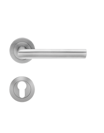 Bild Drücker-Rosettengarnitur Zypern ER29 PZ Edelstahl matt TS 39-48mm - Karcher Design-0