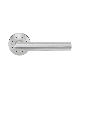 Bild Griffgrt. Rio Steel ER34 S9 Edelstahl matt mit Drückerrosette /o.Schl.Rosette - KD Comfort-0