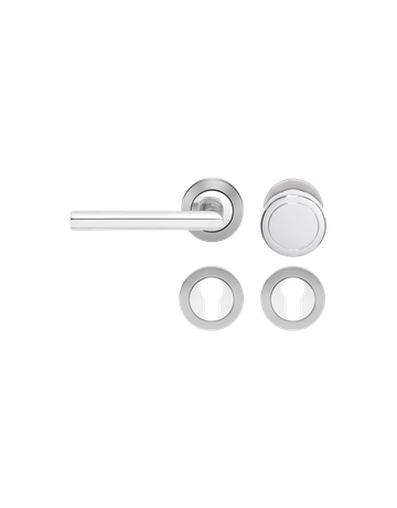 Bild Wechsel-Rosettengarnitur Porto ER43 PZ Edel.pol./matt links TS 39-48mm - Karcher Design-0
