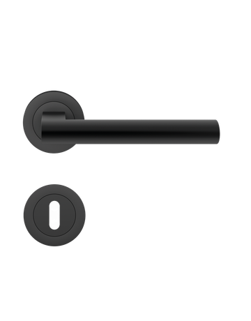 Bild Drücker-Rosettengarnitur Madeira ER45 BB Kosmos schwarz TS 38-47mm - Karcher Design-0