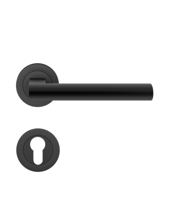 Bild Drücker-Rosettengarnitur Madeira ER45 PZ Kosmos schwarz TS 38-47mm - Karcher Design-0