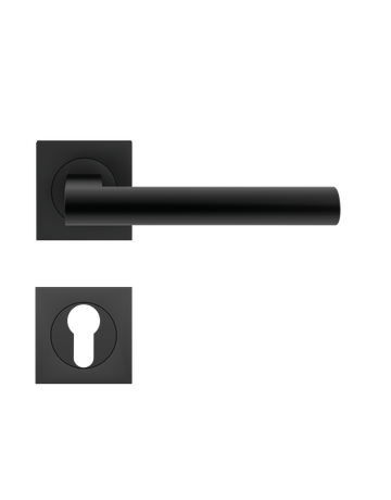 Bild Drücker-Rosettengarnitur Madeira ER45Q PZ Kosmos schwarz TS 38-48mm - Karcher Design-0