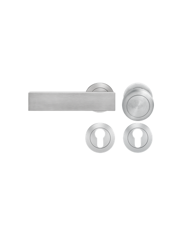 Bild Wechsel-Rosettengarnitur Milano ER52 PZ Edelstahl matt links TS 39-48mm - Karcher Design-0