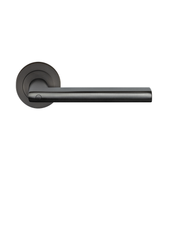 Bild Drücker-Rosettengarnitur Montana ER54 DIN R ohne Schlüsselrosette Titan grau KD Basic TS 45mm-0
