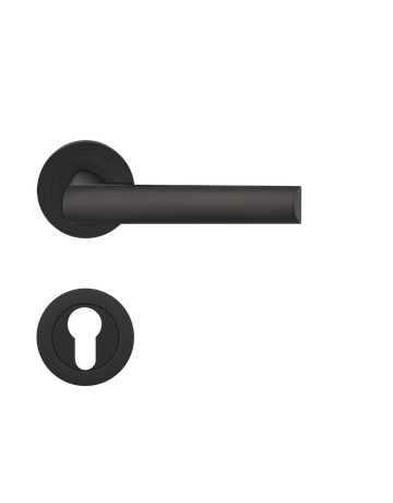 Bild Drücker-Rosettengarnitur Paris ER55-PZ Kosmos schwarz TS 38-48mm - Karcher Design-0