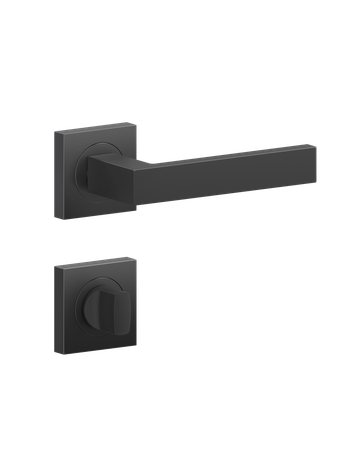 Bild Drücker-Rosettengarnitur Venedig ER61Q BAD Kosmos schwarz - Karcher Design-1