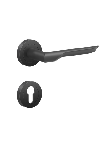 Bild Drücker-Rosettengarnitur Maranello ER62 PZ Kosmos Schwarz TS 39-48mm - Karcher Design-1