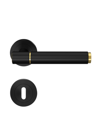 Bild Drückerrosettengrt Studio Select ER90 A3 BB Kosmos schwarz / Messing - Karcher Design-0