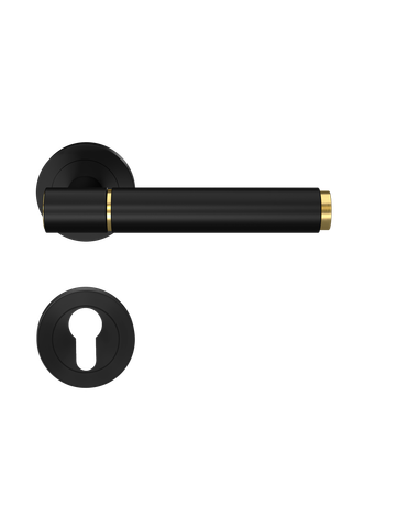 Bild Drückerrosettengrt Studio Select ER90 A3 PZ Kosmos schwarz / Messing - Karcher Design-0