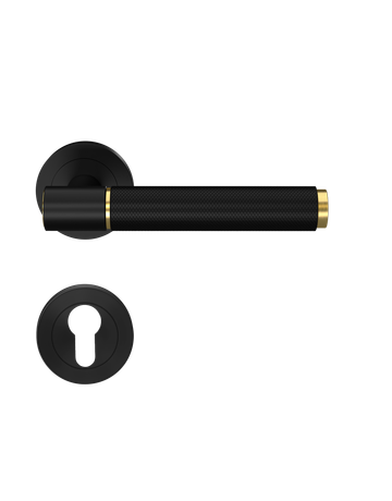 Bild Drückerrosettengrt Studio Select ER90 B1 PZ Kosmos schwarz / Messing - Karcher Design-0