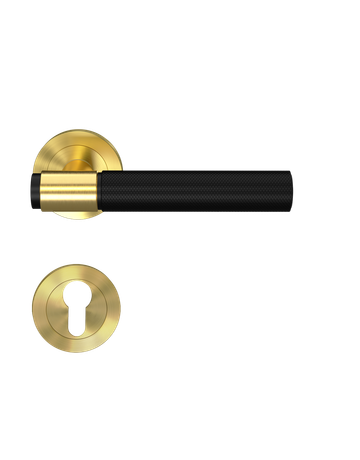Bild Drückerrosettengrt Studio Select ER90 B2 PZ Mess / Kosmos schwarz - Karcher Design-0