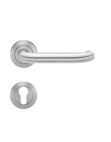 Bild Drücker-Rosettengarnitur Kreta ER/FS 27V PZ FS 9mm Edelstahl matt TS 38-48mm - Karcher Design-0