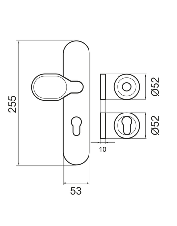 Bild Kombi-Schutz-Wechselgarnitur ESGR680 PZ72 83 PZ 72mm Kosmos schwarz ES2 TS 35-60mm - Karcher Design-1
