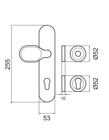 Bild Kombi-Schutz-Wechselgarnitur ESGR680 PZ92 83 PZ 72mm Kosmos schwarz ES2 TS 60-80mm - Karcher Design-1