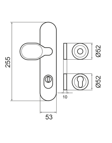 Bild Kombi-Schutz-Wechselgarnitur ESGR680KPZ92 83 PZ 92mm Kosmos schwarz ZA ES2 TS 60-80mm - Karcher Design-1