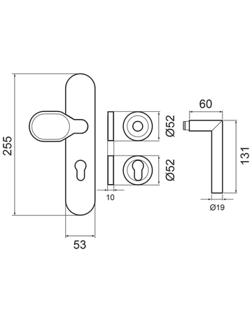 Bild Kombi-Schutz-Wechselgarnitur ESGR28680PZ7283 PZ 72mm Kosmos schwarz ES2 TS 34-53mm - Karcher Design-1