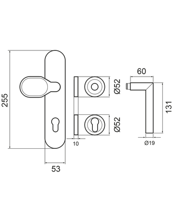 Bild Kombi-Schutz-Wechselgarnitur ESGR28680PZ9283 PZ 92mm Kosmos schwarz ES2 TS 34-53mm - Karcher Design-1