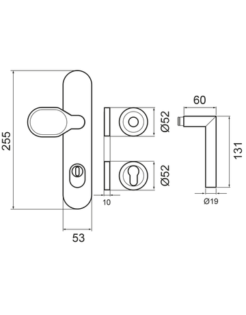 Bild Kombi-Schutz-Wechselgarnitur ESGR28K68092 83 PZ 92mm Kosmos schwarz ZA ES2 TS 60-80mm - Karcher Design-1