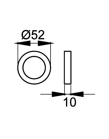 Bild Blindrosette EZ1332 BL blind Ring kantig Edelstahl matt - Karcher Design-1