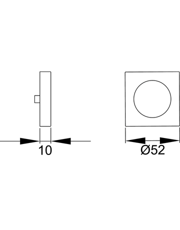 Bild Blindrosette EZ1340 BL Blind quadr. Kosmos schwarz - Karcher Design-1