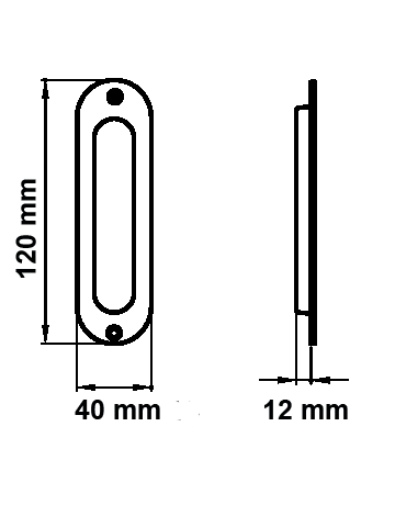 Bild Schiebetürmuschel Z1702 Edelstahl matt BLIND - Karcher Design-1