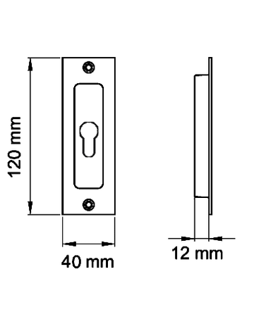 Bild Schiebetürmuschel EZ1703Q PZ gelocht Edelstahl matt - Karcher Design-1