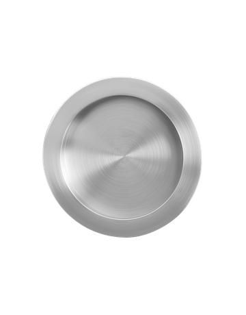 Bild Schiebetürmuschel EZ1704 ungelocht rund Edelstahl matt - Karcher Design-0