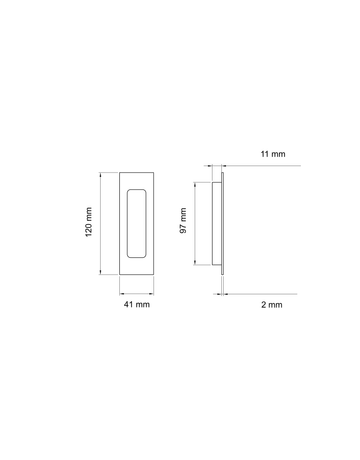 Bild Schiebetürmuschel EZ1720Q ungelocht Kosmos schwarz - Karcher Design-1