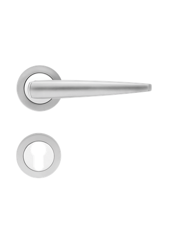 Bild Drückerrosettengarnitur Denver R230 PZ Chrom/Chrommatt TS 38-48mm - Karcher Design-0