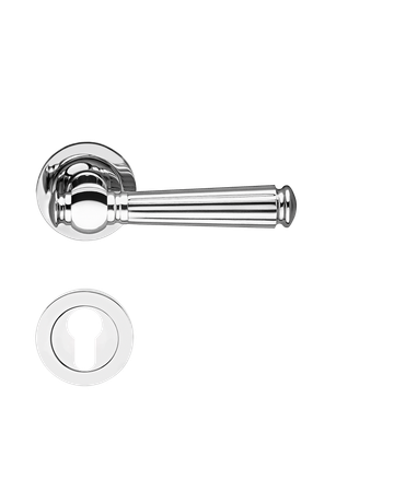 Bild Drücker-Rosettengarnitur Schöntal R260 PZ Chrom poliert TS 38-48mm - Karcher Design-0