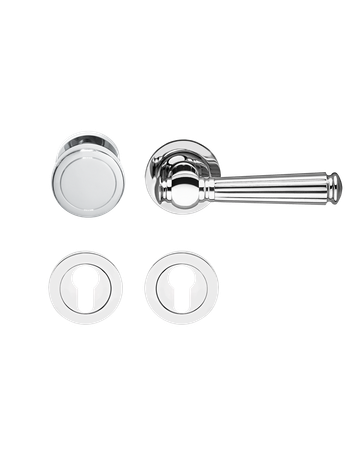 Bild Drücker-Rosettengarnitur Schöntal R260 WG R Chrom TS 38-48mm - Karcher Design-0