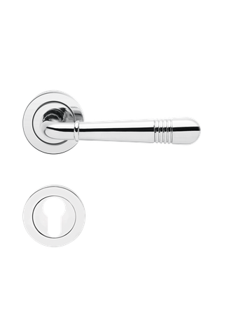 Bild Drücker-Rosettengarnitur Montmartre R270 PZ Chrom poliert TS 38-48mm - Karcher Design-0