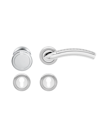 Bild Wechsel-Rosettengarnitur Phönix R40 PZ Chrom/Nickelmatt rechts TS 39-48mm - Karcher Design-0