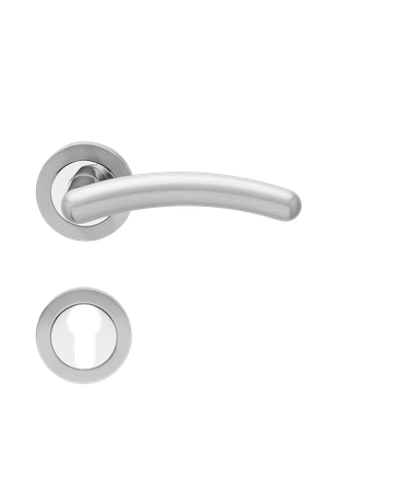 Bild Drücker-Rosettengarnitur Gent R473 PZ Nickelmatt/Edelst.pol. TS 38-48mm - Karcher Design-0