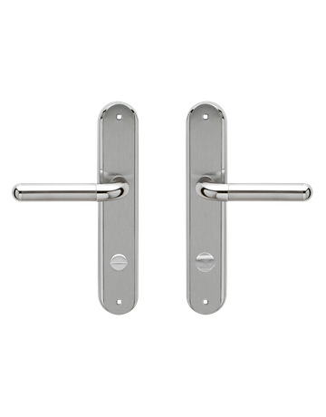 Bild Langschildgarnitur Lignano Steel RL35 BAD 78mm Chrom/Nickelmatt TS 38-48mm - Karcher Design-0