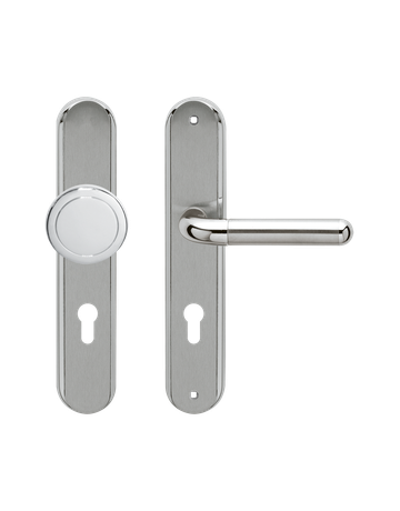 Bild Langschildgarnitur Lignano Steel RL35 WGR Chrom/Nickelmatt TS 30-55mm - Karcher Design-0