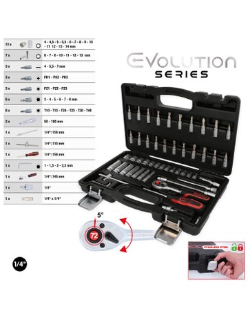 Bild Steckschlüssel-Satz 1/4" 53-teilig KS Tools-0