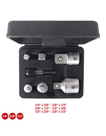 Bild Vergrößerungsstück-/ Reduzierstück-Satz 1/4"" - 3/4"" 7-teilig KS Tools-0