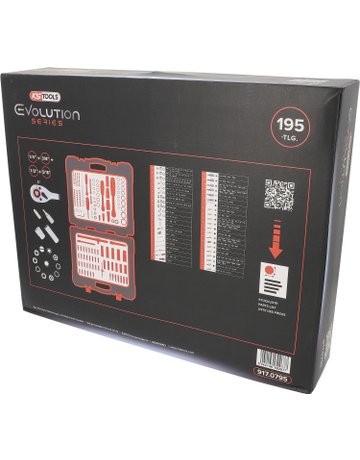 Bild Steckschlüssel-Satz 1/4"+3/8"+1/2" 195-teiligKS Tools-6