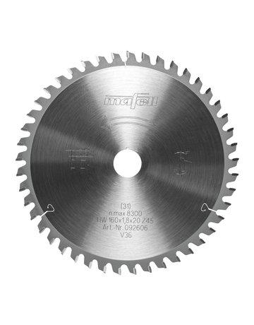 Bild Sägeblatt-HW, 160 x 1,2/1,8 x 20mm, Z46, WZ/FA für Schichtstoffplatten - Mafell-0