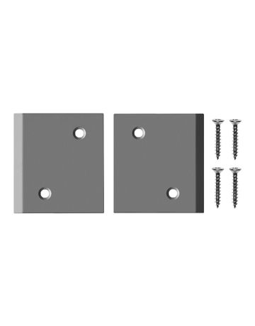 Eckplattenset X3 Edelstahl,49x55mm - Planet