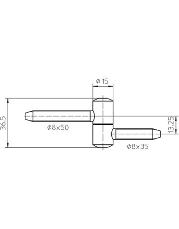 Bild Einbohrband BAKA A 1-15 2tlg.,15mm topzink-3