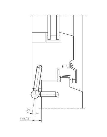 Bild Fenster- Einbohrband, BAKA® C 1-13, für Kippflügel, 3-teilig, Ø 13mm, topzink-3