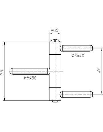 Bild Einbohrband BAKA C 1-15 WF 3tlg.,15mm topzink - Simonswerk-3