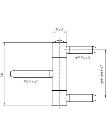 Bild Einbohrband BAKA C 1-20 WF 3tlg.,20mm topzink - Simonswerk-3