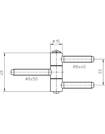 Bild Fenster- Einbohrband, BAKA® C 3-15, für Kippflügel, 3-teilig, Ø 15mm, topzink-2