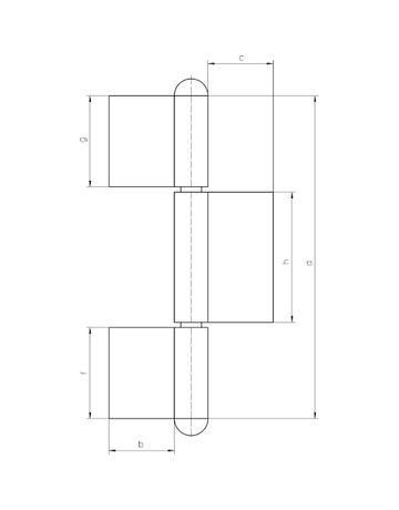 Bild Anschweißband KO 8 3tlg,240x16x5 blank - Simonswerk-2