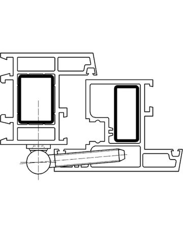 Bild Fenster- Einbohrband, SIKU® K 3172 WF, für Drehflügel, 2-teilig, Ø 15mm, verkehrsweiß, pulverbeschichtet-1